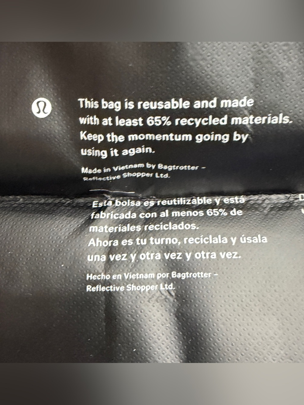 4 Reusable Lululemon Bags 1 Black Large & 3 Small Excellent Condition - Picture 4 of 10